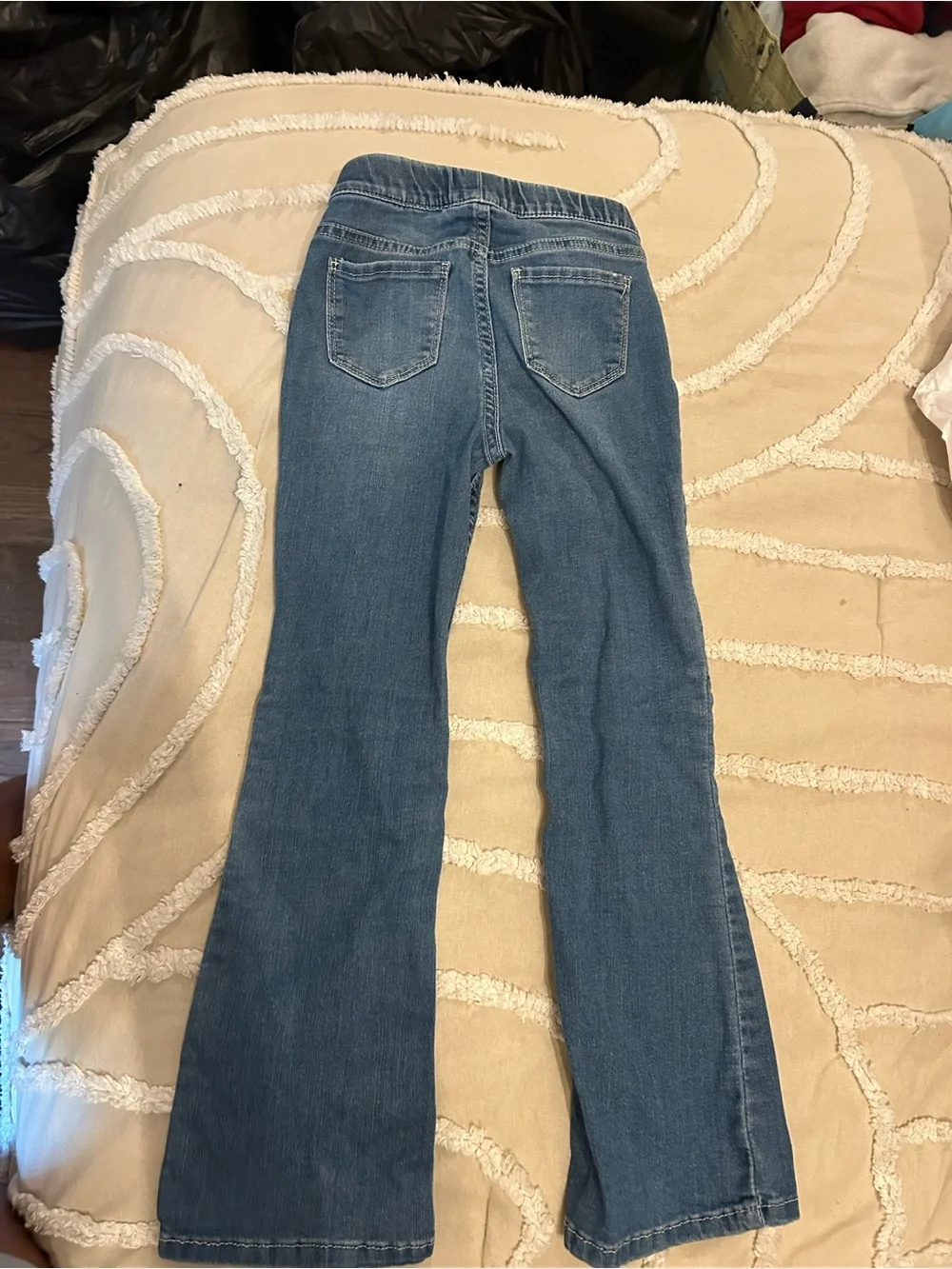 Girls Blue Unicorn Embroidered Jeans